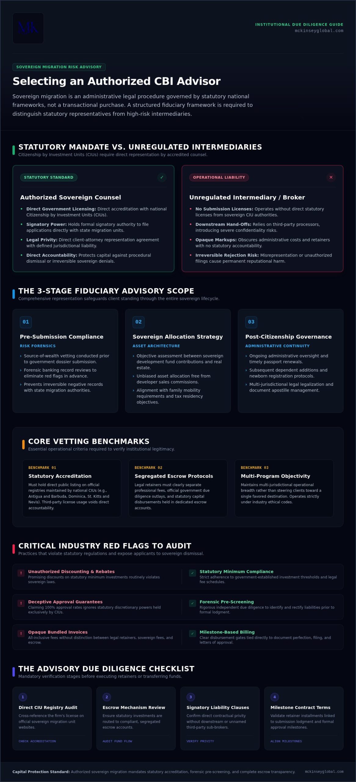 Choosing a CBI Advisor: 2026 Due Diligence Guide